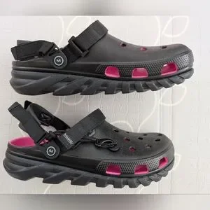 CROCS Black and Pink Sandals with Adjustable Strap CROCS | Shoes | Crocs Sanrah Matte Circle Slide Sandal  main image 2
